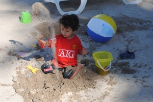Layth loves the sand